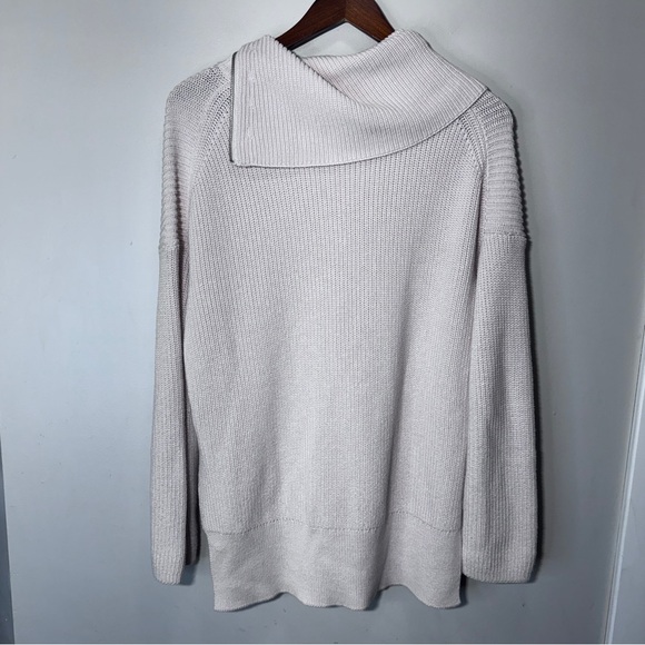 Allsaints Kadine Funnel Roll Neck Sweater Hush Pink Size Small Cotton Wool - Picture 6 of 11